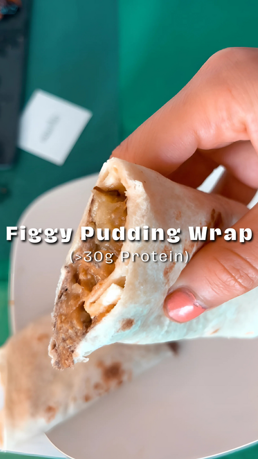 Figgy Pudding Wrap || Over 30G Protein, Ready in 5 minutes, DF, Vegan